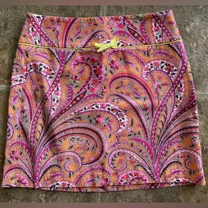 J Crew Floral Paisley Skirt Sz 0